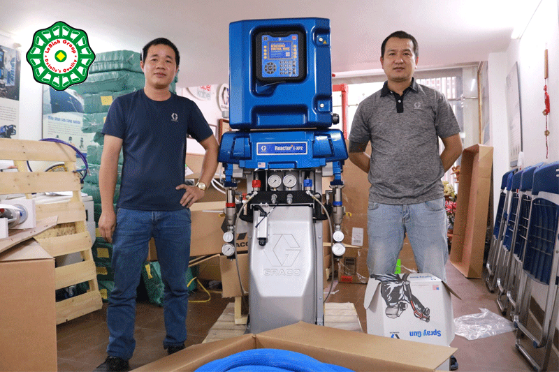Máy phun sơn Polyurea chống thấm polyurethane cách nhiệt Máy phun sơn Polyurea