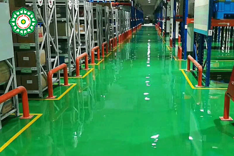 Hình ảnh sơn nền bằng Epoxy cho nhà máy