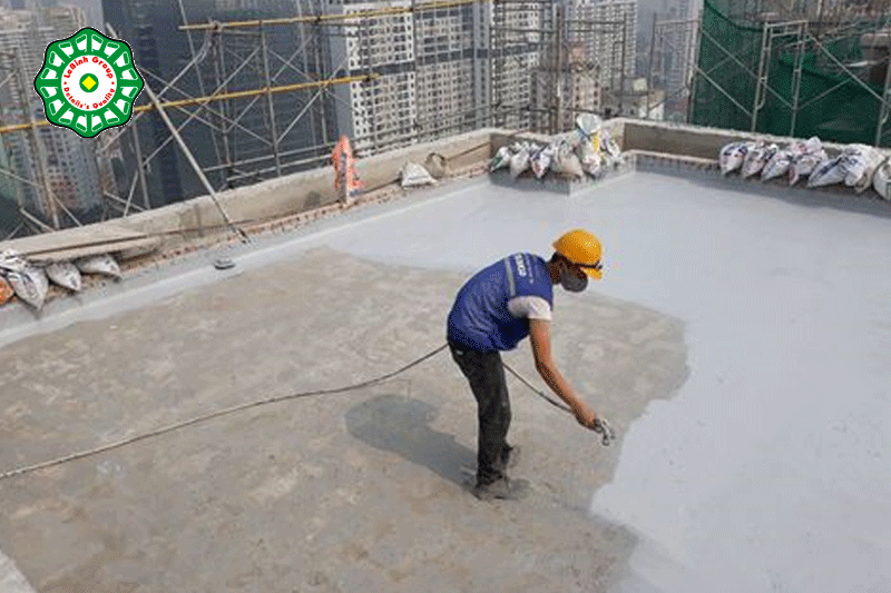 Làm sạch bề mặt vật liệu trước khi phun chống thấm