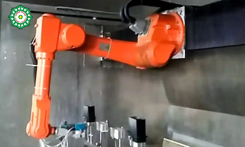 Top 3 công nghệ phun sơn mới nhất hiện nay giúp tiết kiệm sơn Hệ thống robot phun sơn 6 trục cố định