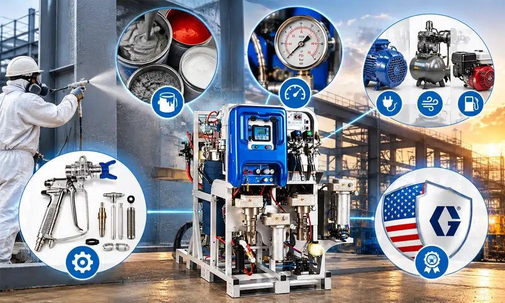 Máy phun sơn chống cháy công nghiệp